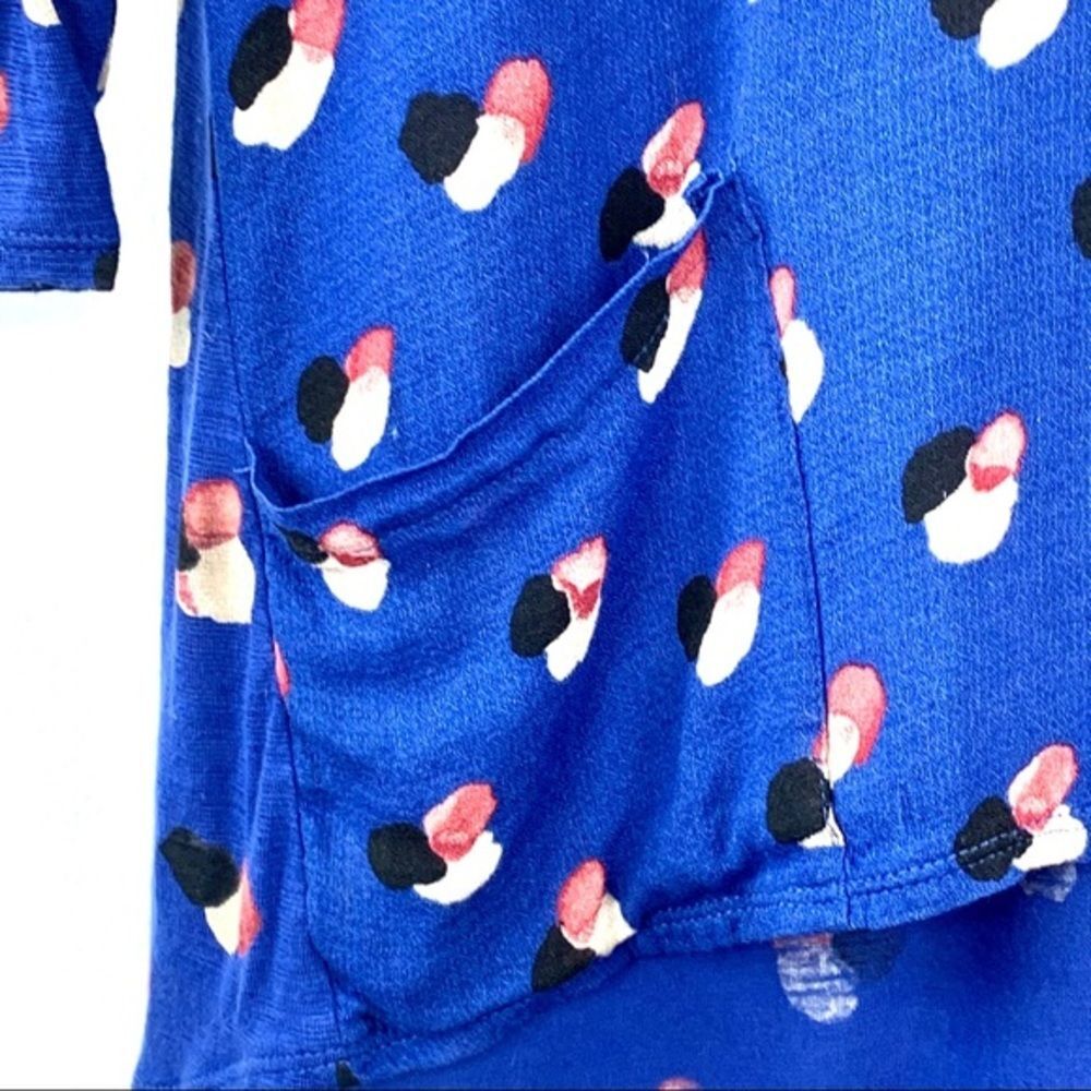 Lucky Brand Blue Print Top - Picture 3 of 11